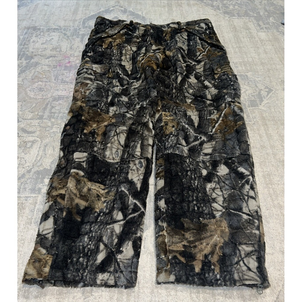 Whitewater Lined Heavier Pants Mens Sz XL X-Large Camo Cargo Hunting Leg Zippers